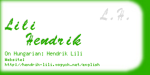 lili hendrik business card
